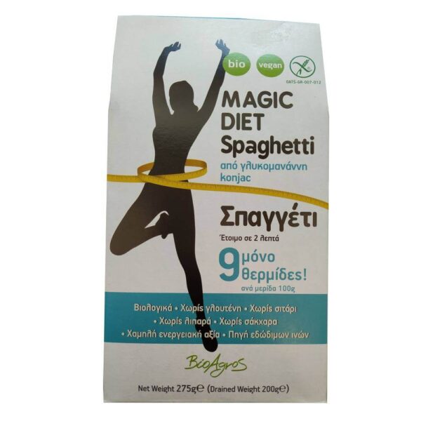 Σπαγγέτι Konjak (Γλυκομανάννη), Magic diet, Βιοαγρός, Bio, 275γρ
