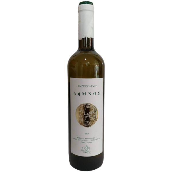 Κρασί (Οίνος), Λευκό Ξηρό, ΛήΜΝΟΣ, Μοσχάτο Αλεξάνδρειας, ΕΑΣ Λήμνου, 12,5%vol, 750ml