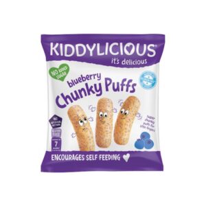 Blueberry Chunky Puffs, Σνακ Καλαμποκιού Μύρτιλο από τον 7ο μήνα, Kiddylicious, 12γρ
