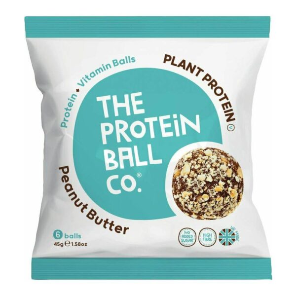 Peanut Butter Vegan, Μπάλες Πρωτεΐνης με Γεύση Φυστικοβούτυρο, The Protein Ball Co, 45gr
