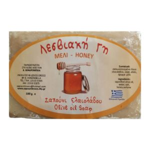 Σαπούνι Ελαιολάδου με Άρωμα Μέλι, Λεσβιακή Γη, 100γρ