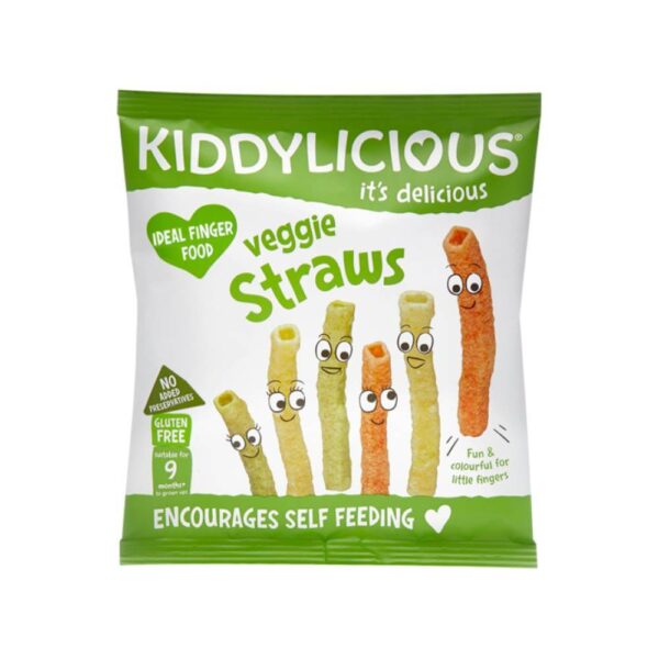 Veggie Straws, Καλαμάκια Λαχανικών από τον 9ο μήνα, Kiddylicious, 12gr