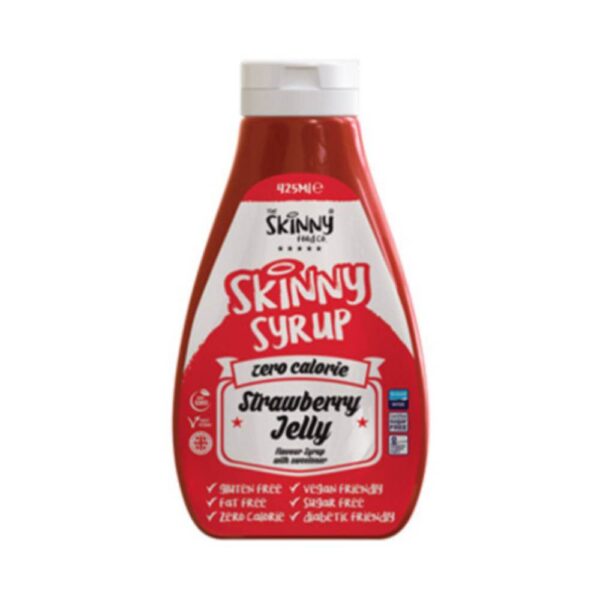 Σιρόπι Φράουλα, Χωρίς Ζάχαρη, The Skinny Food Co, 425ml
