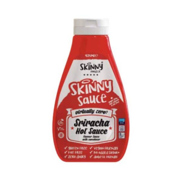 Σως Sriracha (καυτερή), Χωρίς Ζάχαρη, The Skinny Food Co, 425ml