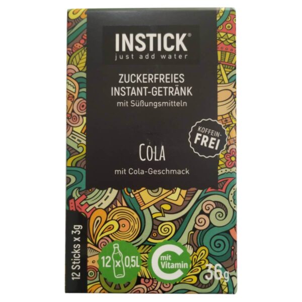 Χυμός σε Σκόνη INSTICK, Cola, 12 sticks x 3γρ
