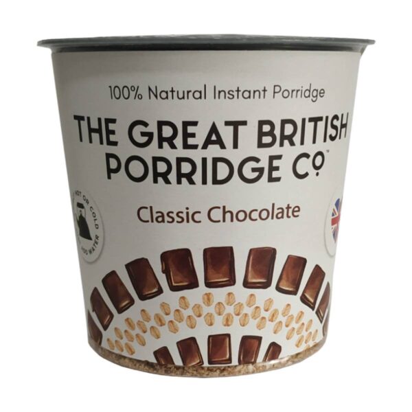 Νιφάδες βρώμης με γεύση Σοκολάτα (Porridge), The Great British Porridge Co, 60γρ