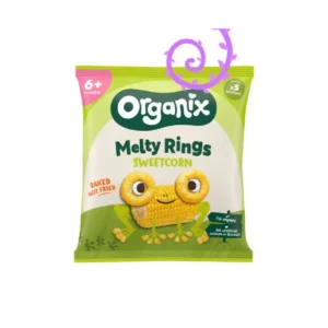 Melty Sweetcorn Rings, Σνακ καλαμποκιού δαχτυλίδια από τον 6ο μήνα, Bio, Organix, 20γρ