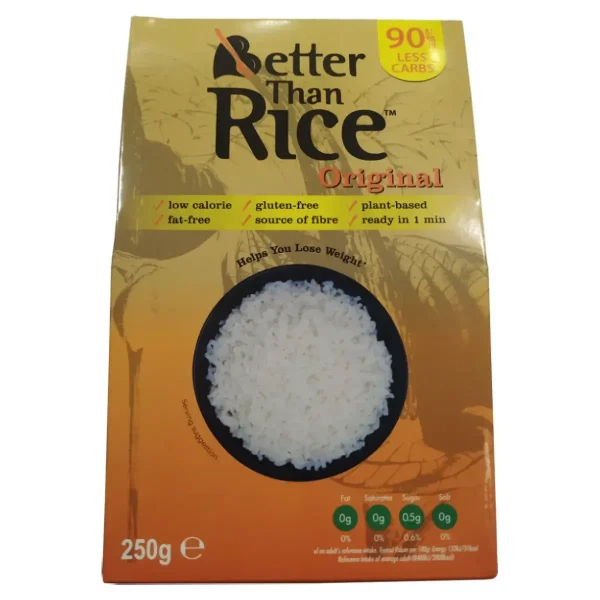 Ρύζι από Konjac (Γλυκομαννάνη) και Άμυλο Ταπιόκας, Better Than Pasta, 250γρ