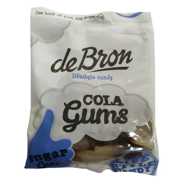 Ζελεδάκια Cola Gums, Χωρίς Ζάχαρη, De Bron, 100γρ