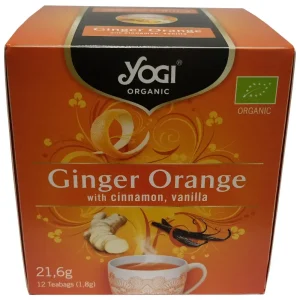 Ginger Orange Yogi Tea, Τσάι με Τζίντζερ Πορτοκάλι Κανέλλα Βανίλια, Bio, 12 φακελάκια