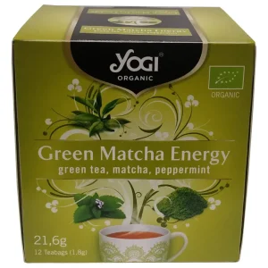 Green Matcha Energy Yogi Tea, Τσάι με Πράσινο Τσάι Μάτσα Μέντα, Bio, 12 φακελάκια