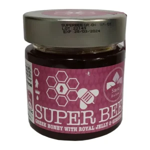 Μέλι με Βασιλικό Πολτό και Ginseng, Super Bee, Stayia Farm, 260γρ