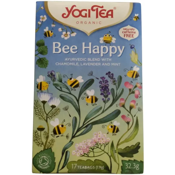 Yogi Tea Bee Happy, Τσάι με χαμομήλι λεβάντα μέντα, Bio, 17 φακελάκια