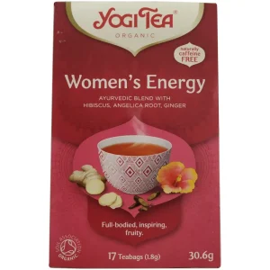 Yogi Tea Women's Energy, Τσάι με ιβίσκο ρίζα αγγελικής τζίντζερ, Bio, 17 φακελάκια