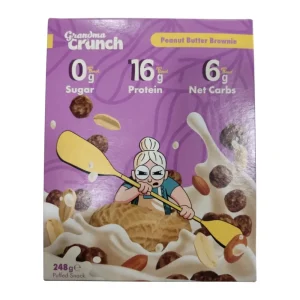 Σνακ μπαλίτσες πρωτεΐνης μπράουνι φυστικοβούτυρο Χωρίς Ζάχαρη, Grandma Crunch, 248γρ