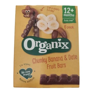 Μπάρες φρούτων Μπανάνα και Χουρμάς από τον 12ο μήνα, Organix, Bio, 6x17γρ
