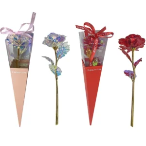 Τριαντάφυλλο ιριδίζον σε συσκευασία δώρου 40cm