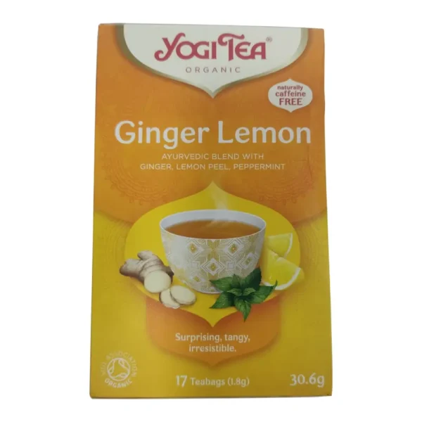 Yogi Tea Ginger Lemon, Τσάι με λεμόνι & Τζίντζερ, Bio, 17 φακελάκια