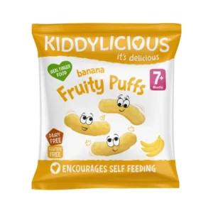 Banana Chunky Puffs, Σνακ Καλαμποκιού Μπανάνα από τον 7ο μήνα, Kiddylicious, 12γρ