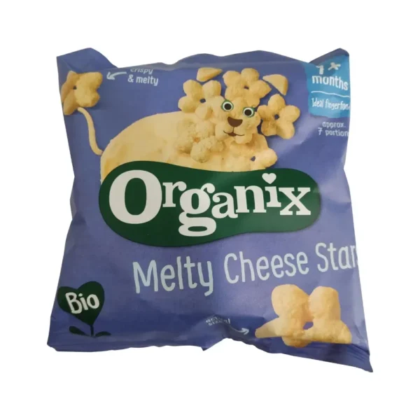 Melty Cheese Stars, Αστεράκια τυριού από τον 7ο μήνα, Bio, Organix, 20γρ
