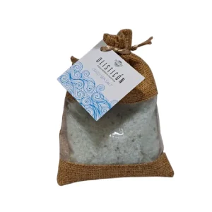 Θαλασσινό ακατέργαστο αλάτι Καλλονής με ούζο, Πουγκί, Olisticon, Έργα Γης Αιγαίου, 250γρ