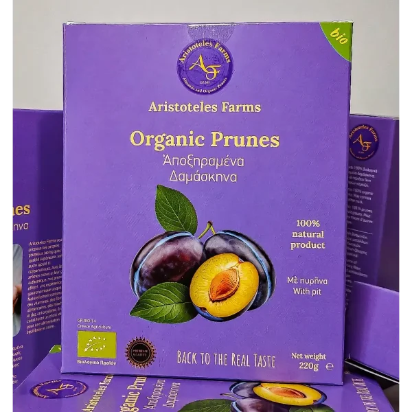 Αποξηραμένα δαμάσκηνα, Bio, Χωρίς Ζάχαρη, Aristoteles Farms, 220γρ