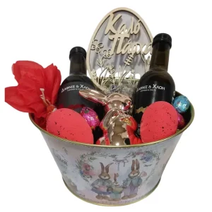 Πασχαλινό κουβαδάκι κρασιών