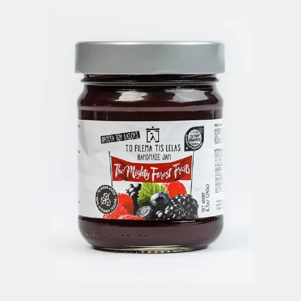 Μαρμελάδα Φρούτα του δάσους, The Mighty Forest Fruits, Χωρίς Ζάχαρη, To Filema tis Lelas, 240γρ