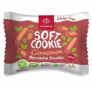 Μαλακό μπισκότο, κανέλα, Χωρίς Γλουτένη, Anthema, 40γρ
