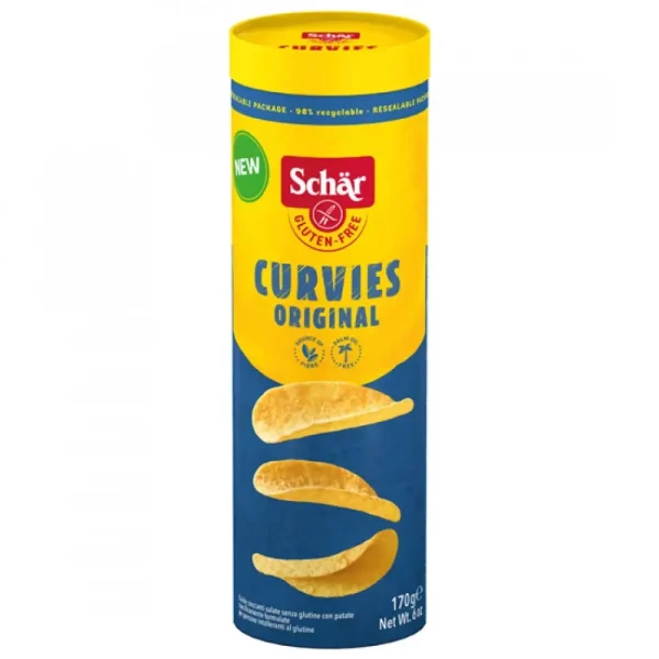 Πατατάκια Φυσική γεύση, Curvies, Xωρίς γλουτένη, Schar, 170γρ