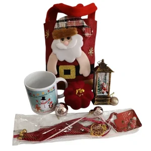 Χριστουγεννιάτικη σύνθεση "ένα πουγκί γεμάτο ευχές για τη γιαγιά"