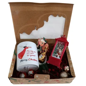 Χριστουγεννιάτικη σύνθεση "κουτί για την νονά"