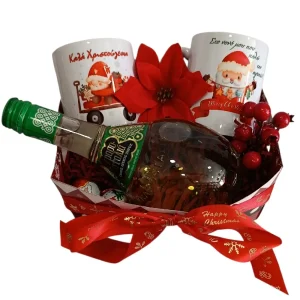 Χριστουγεννιάτικη σύνθεση "στην υγεία του νονού & της νονάς"