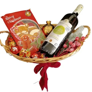 Χριστουγεννιάτικη σύνθεση Christmas basket