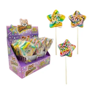 Γλειφιτζούρι τρισδιάστατο, Χριστουγεννιάτικο αστέρι με sprinkles, Tutti Frutti, Jimmy Fox, 50γρ