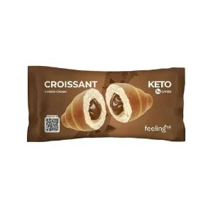 Πρωτεϊνικό κρουασάν γεμιστό με σοκολάτα, Χωρίς Ζάχαρη, FeelingOk, 50γρ