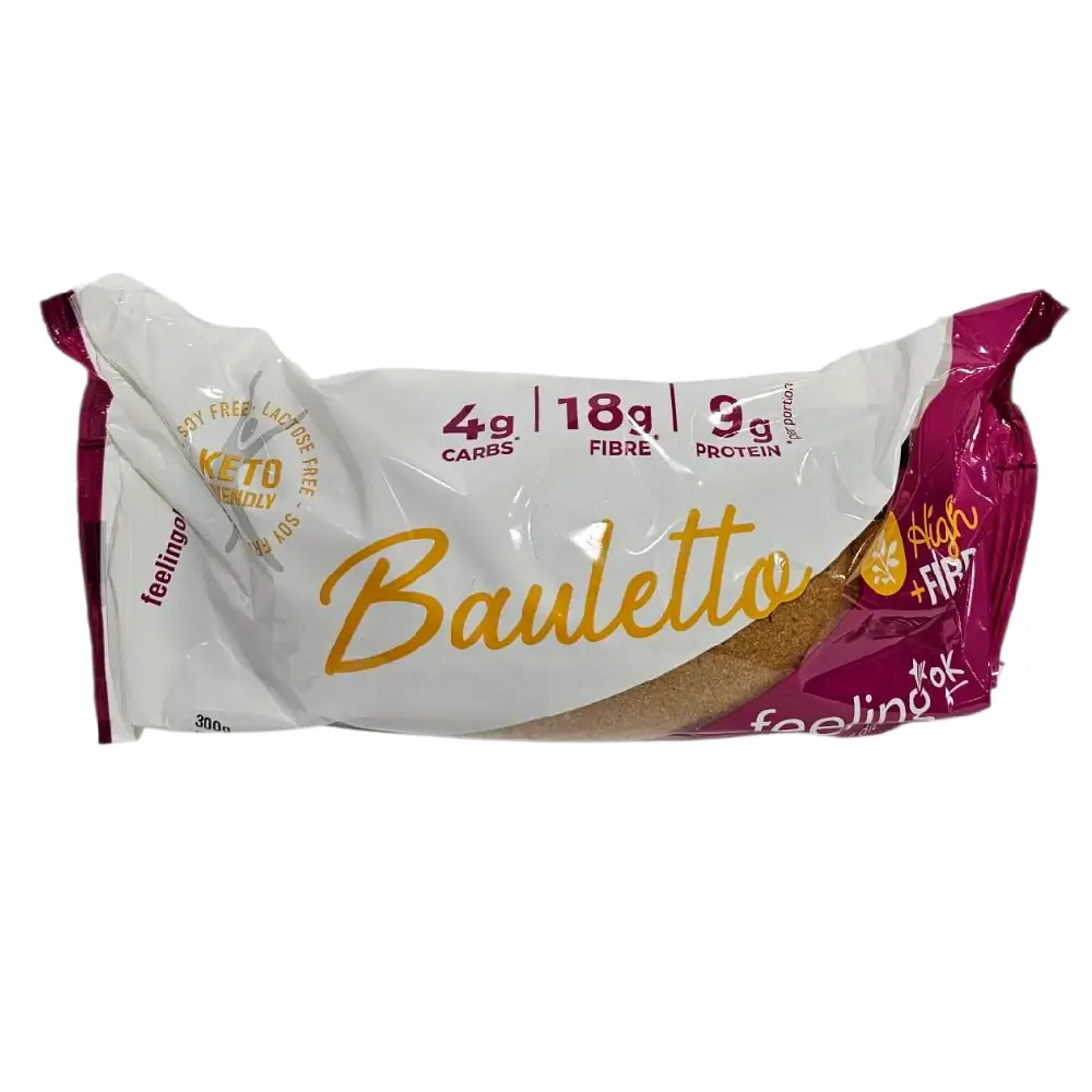 Ψωμί με φυτικές ίνες, με χαμηλούς υδατάνθρακες, Bauletto, Feeling ok, 300γρ