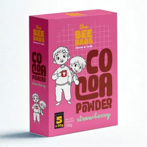 Ρόφημα κακάο με γεύση φράουλα, Χωρίς Ζάχαρη, The Bee Bros, 150γρ