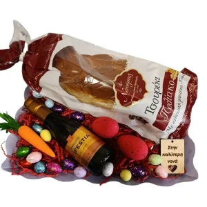 Πασχαλινή σύνθεση με τσουρέκι για την Νονά