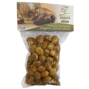 Ελιές Βιολογικές Πράσινες σε άλμη, Tepes, vacuum, 200γρ