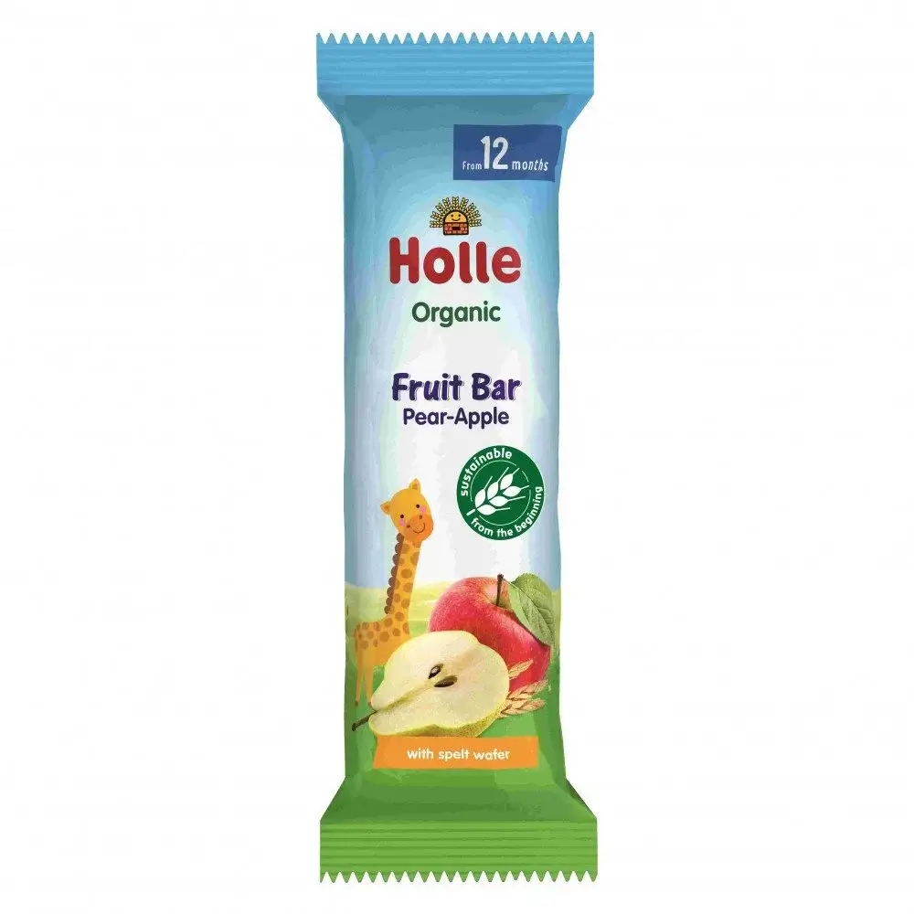 Παιδική μπάρα, αχλάδι & μήλο, από τον 12ο μήνα, Χωρίς προσθήκη Ζάχαρης, Bio, Holle, 25γρ