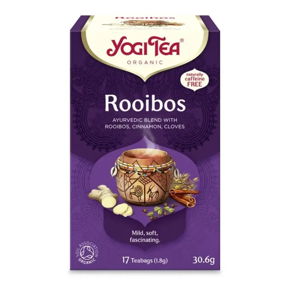 Yogi Tea Rooibos, Μείγμα βοτάνων & μπαχαρικών, ρόιμπος, κανέλα, γαρύφαλλο, Bio, 17 φακελάκια