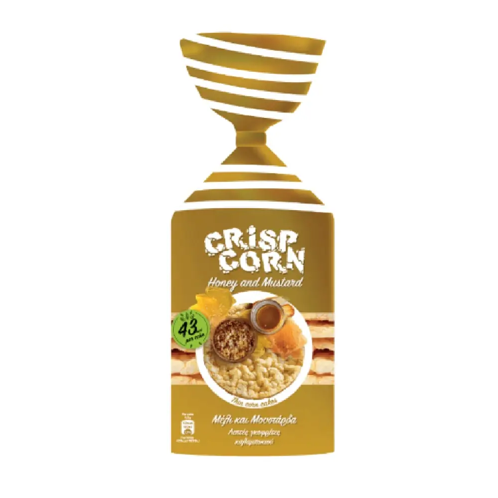 Γκοφρέτες καλαμποκιού με μέλι & μουστάρδα, Crisp Corn, 123.5γρ