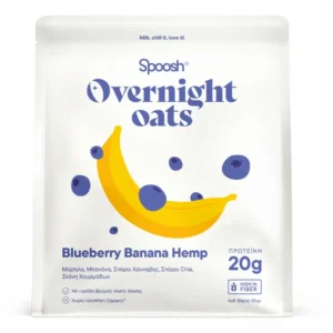 Overnight Oats, Blueberry Banana Hemp, Spoosh, 85γρ