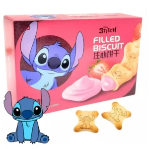 Μπισκότα γεμιστά με φράουλα, Stitch, Binqi, 50γρ
