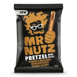 Pretzel γεμισμένα με φυστίκι, φουντούκι & σοκολάτα γάλακτος, Mr Nutz, 120γρ